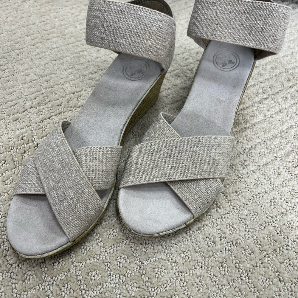 Chic Beige Women's Wedge Sandals